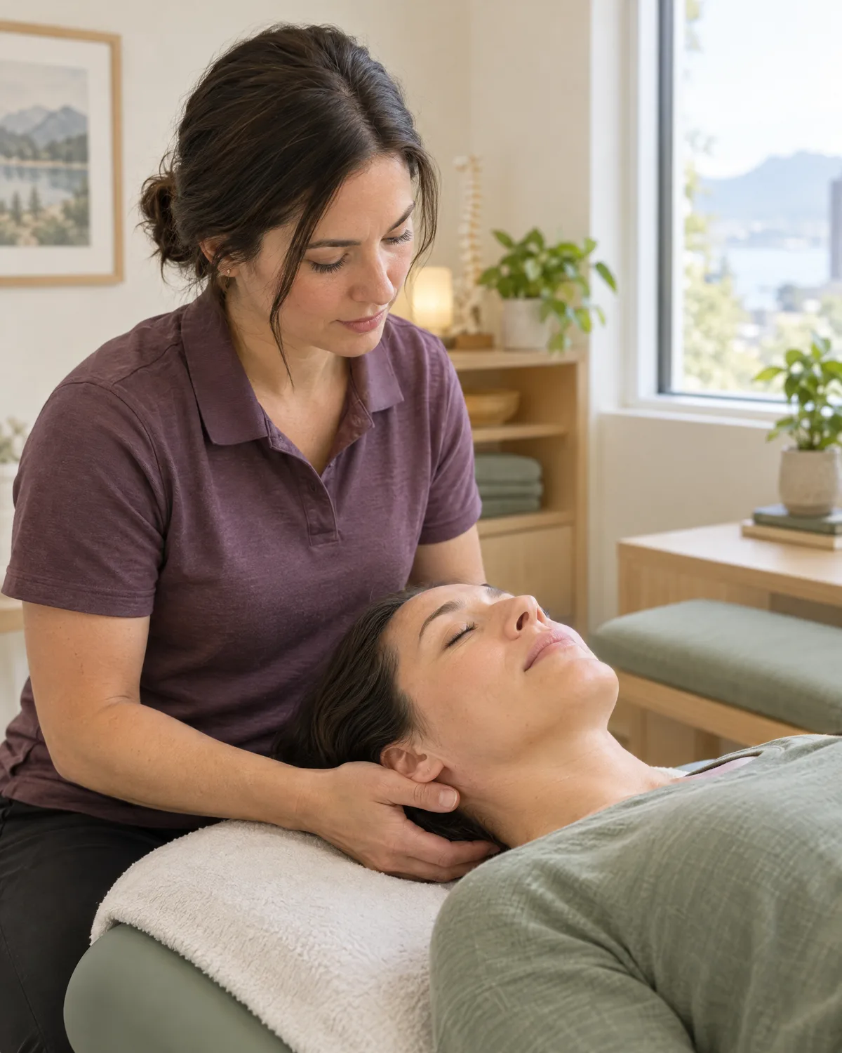 Hands-on manual therapy for the neck